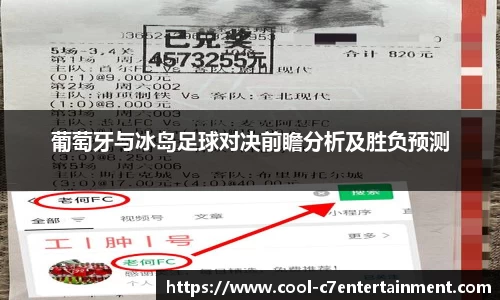 葡萄牙与冰岛足球对决前瞻分析及胜负预测